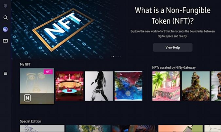 سامسونگ اولین تلویزیون هوشمند خود را با گزینه جستجو NFT  و تجارت راه اندازی کرد