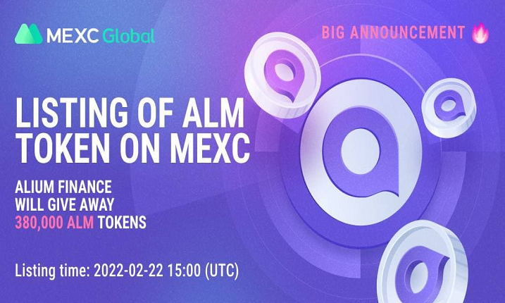 آلیوم فاینانس 380000 توکن ALM را به افتخار فهرست شدن در بورس MEXC تقدیم می کند.